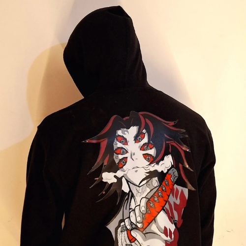 KOKUSHIBO SPECIAL EDITION BLACK OVERSIZED FIT HOODIE - DEMON SLAYER (100% COTTON)